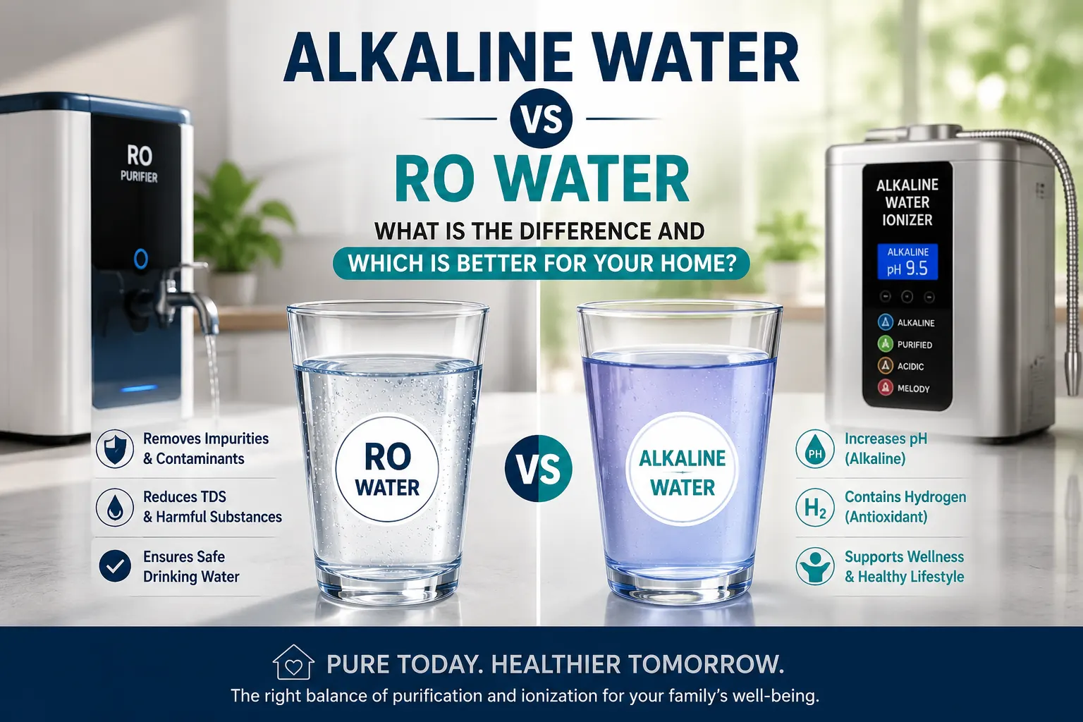 Alkaline Water vs RO Water: What Is the Difference and Which Is Better for Your Home?